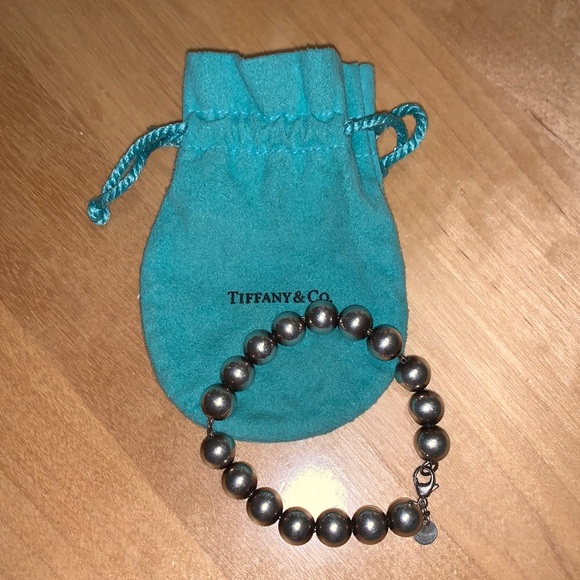 Tiffany hardware 10mm ball bracelet 7.5” - Picture 3 of 10
